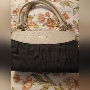 Miche Black and Cream Handbag Bag Denim with Elegant Design